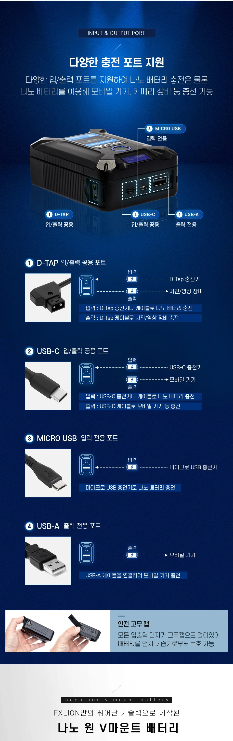 FXLION 나노 원 V마운트 배터리 50wh
