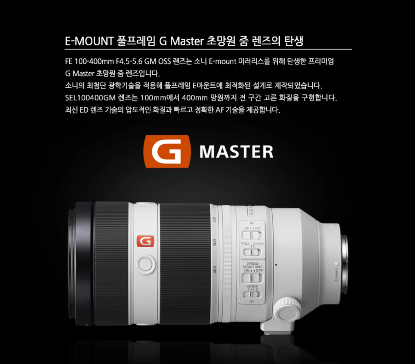 소니 F4.5-5.6 100-400GM